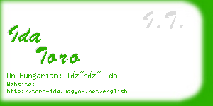 ida toro business card